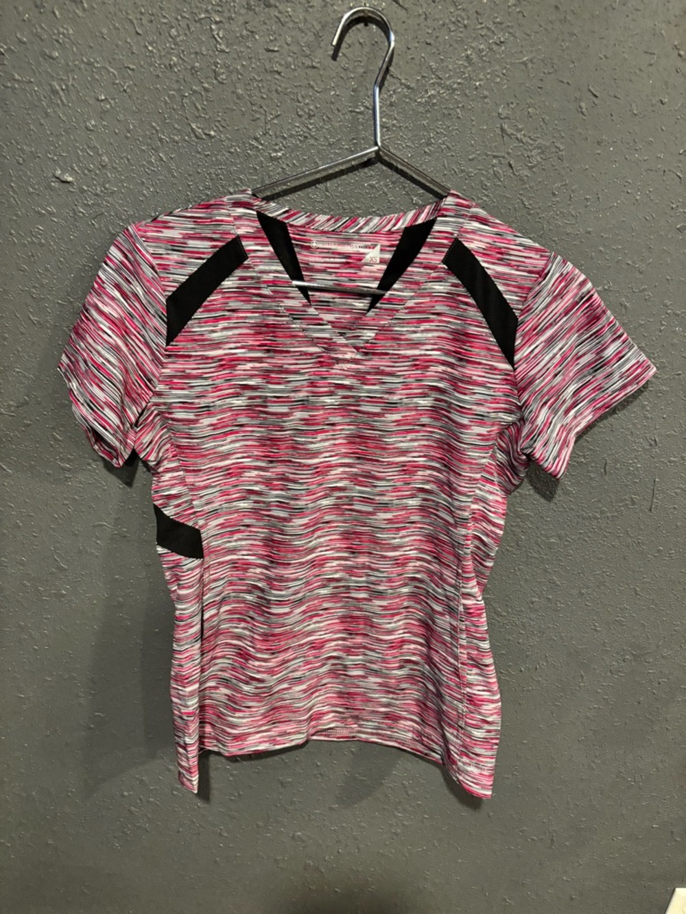 White Cross Fit Women’s Pink Space-Dye with Black Accents Scrub